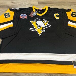MITCHELL & NESS PITTSBURGH PENGUINS  MARIO LEMIEUX BLUE LINE JERSEY 5XLB $200